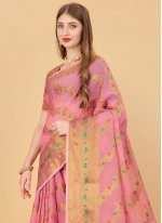 Cotton Silk Zari Traditional Saree in Pink