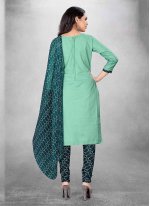 Cotton Trendy Salwar Suit in Sea Green