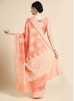 Cotton Trendy Saree in Peach
