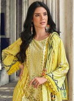 Cotton Yellow Trendy Salwar Suit