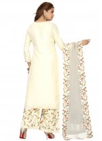 Cream Embroidered Readymade Suit