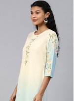 Crepe Silk Digital Print Multi Colour Readymade Salwar Suit