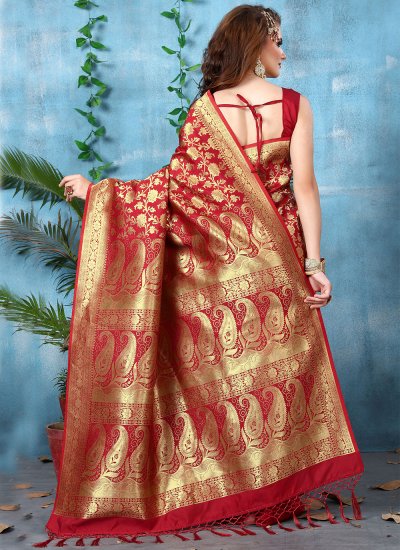 Customary Art Banarasi Silk Festival Designer Traditional Saree