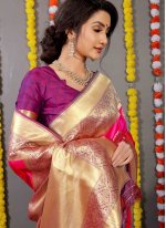 Customary Banarasi Silk Contemporary Style Saree