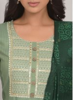 Customary Green Embroidered Readymade Salwar Kameez
