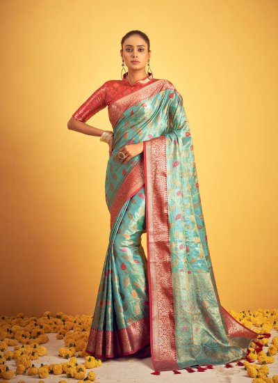 Customary Weaving Engagement Designer Traditional Saree