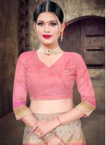 Cute Silk Weaving Pink Designer Saree