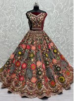 Dainty Embroidered Velvet Trendy Lehenga Choli