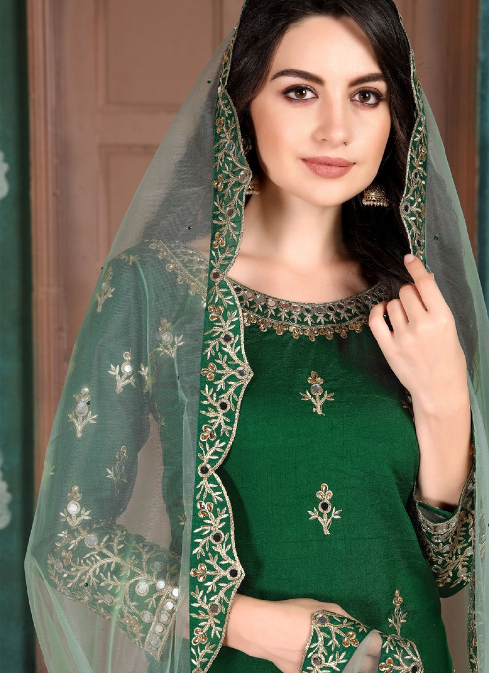 Green Heavy Designer Traditional/Festive Special Salwar Suit - Indian Heavy  Anarkali Lehenga Gowns Sharara Sarees Pakistani Dresses in  USA/UK/Canada/UAE - IndiaBoulevard