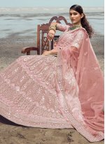 Delectable Pink Wedding Trendy Lehenga Choli
