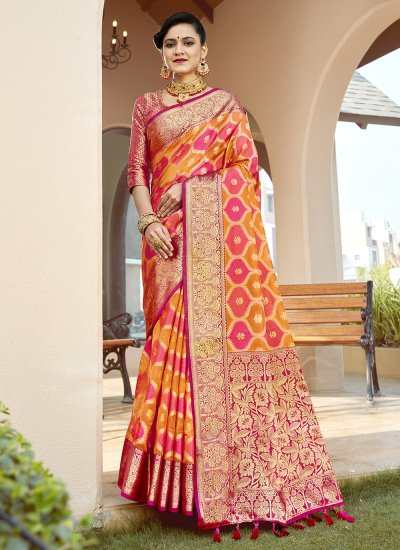 Delectable Weaving Multi Colour Designer Traditional Saree