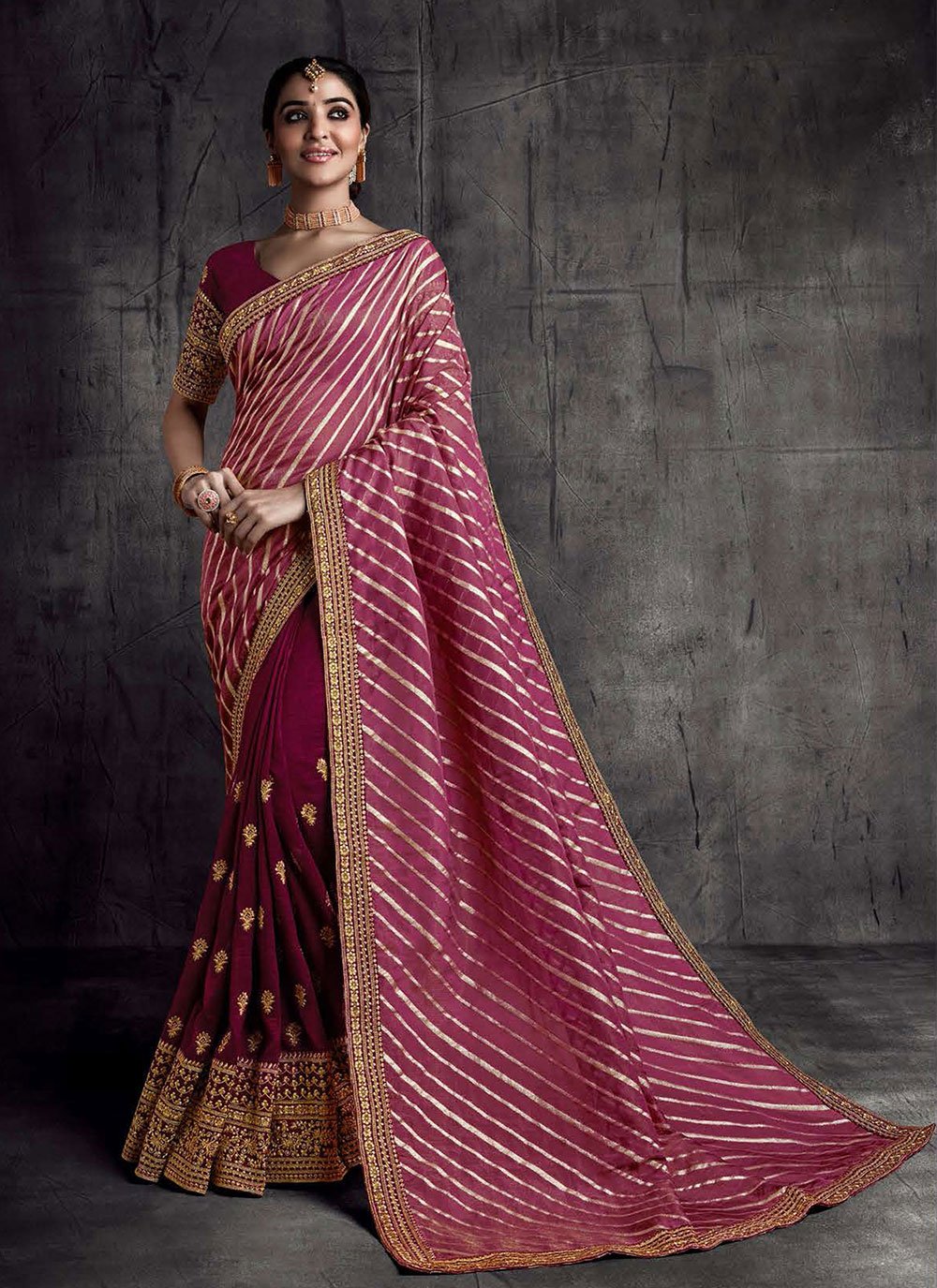 40 Best Half and Half Sarees In Various Combinations | Indian sari dress,  Latest indian saree, Party wear sarees online