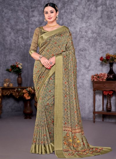 Delightful Multi Colour Silk Contemporary Saree