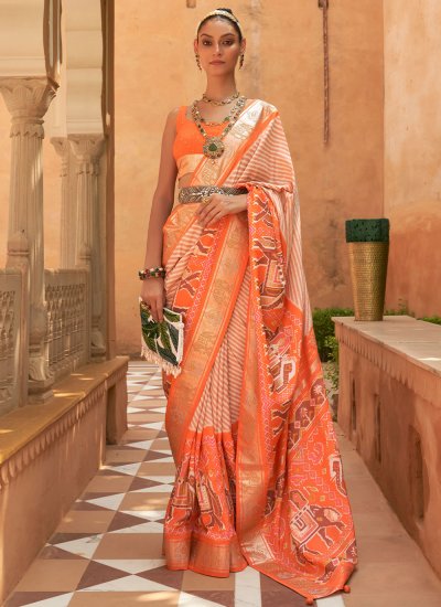 Delightful Patola Silk  Wedding Contemporary Saree