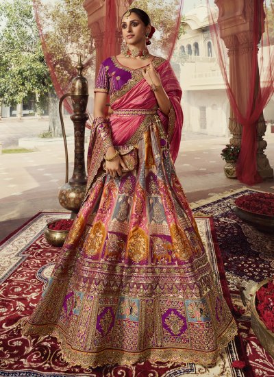 Delightful Zari Banarasi Silk Trendy Lehenga Choli