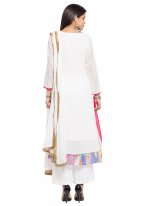 Delightsome Embroidered Faux Georgette Readymade Salwar Kameez