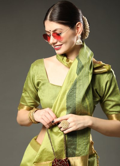 Delightsome Green Trendy Saree