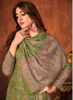 Delightsome Pashmina Diamond Green Designer Salwar Suit