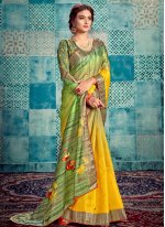 Delightsome Tussar Silk Multi Colour Designer Saree