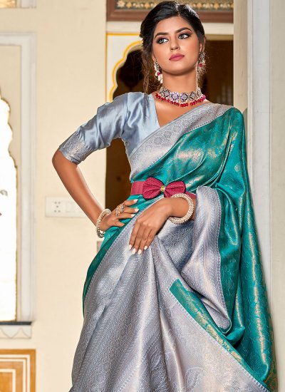 Deserving Banarasi Silk Jacquard Work Contemporary Style Saree