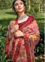 Deserving Floral Print Faux Georgette Multi Colour Printed Saree