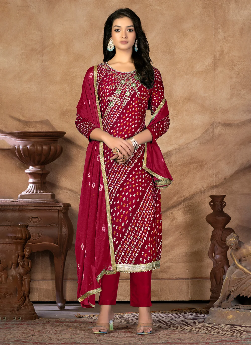 Maroon salwar outlet kameez designs