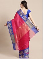 Designer Traditional Saree Woven Banarasi Silk in Magenta