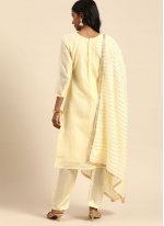 Desirable Embroidered Casual Pant Style Suit