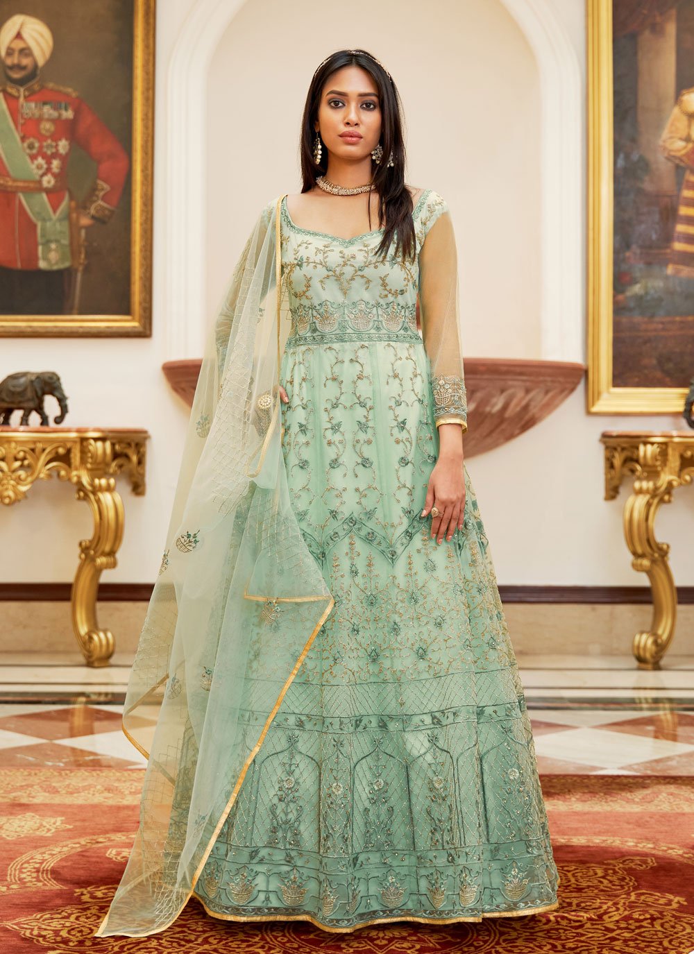 Jugani By Eba Designer Heavy Wedding Salwar Suit D.No. 1605