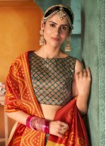 Desirable Multi Colour Silk Designer Lehenga Choli