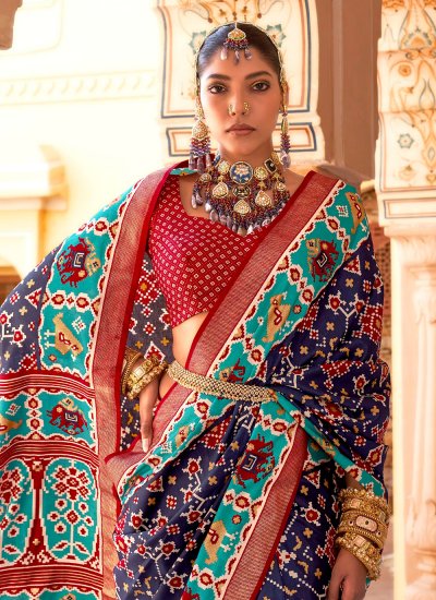 Desirable Printed Patola Silk  Classic Saree