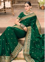 Desirable Silk Green Saree