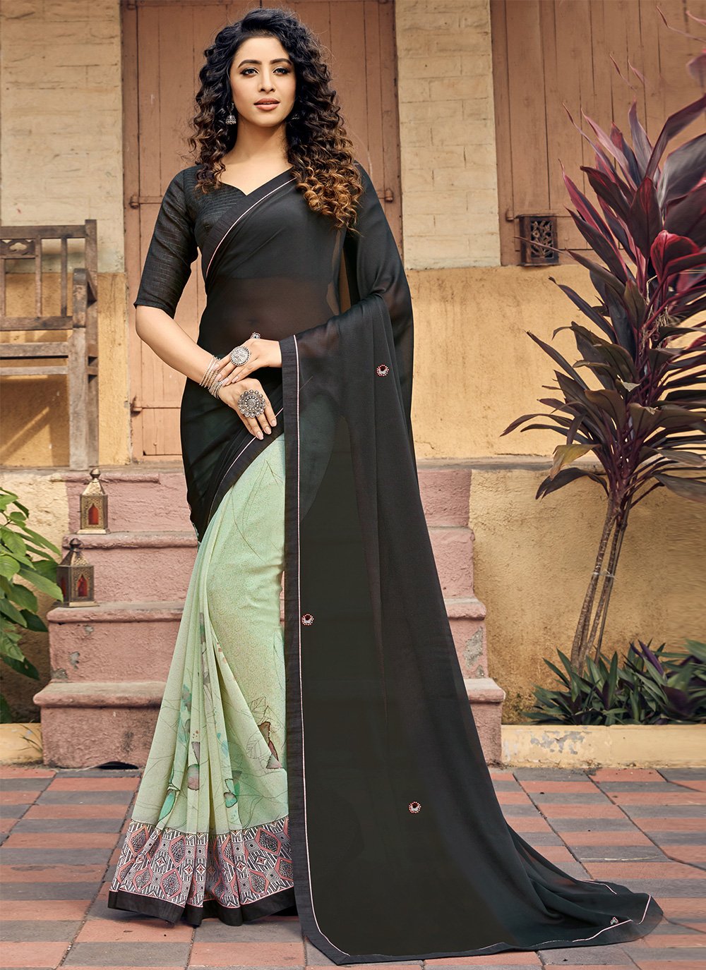 Dignified Green Saree