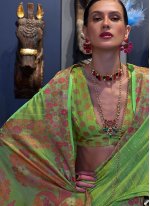 Dignified Weaving Green Organza Trendy Saree