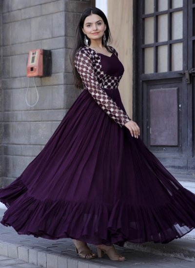 Dilettante Purple Ceremonial Readymade Gown