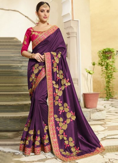 Dilettante Purple Designer Traditional Saree