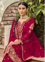 Distinctively Pink and Rani Zari Trendy Salwar Suit