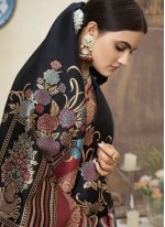 Distinctively Weaving Art Silk Black Traditional Designer Saree