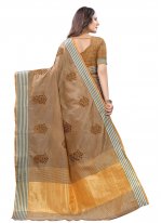 Distinguishable Brown Fancy Silk Designer Traditional Saree
