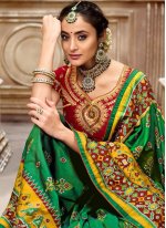 Distinguishable Fancy Green Traditional Designer Saree