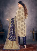 Divine Banarasi Silk Festival Pant Style Suit