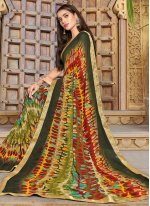 Divine Printed Multi Colour Traditional Saree