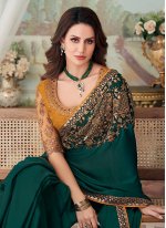 Divine Silk Green Contemporary Style Saree