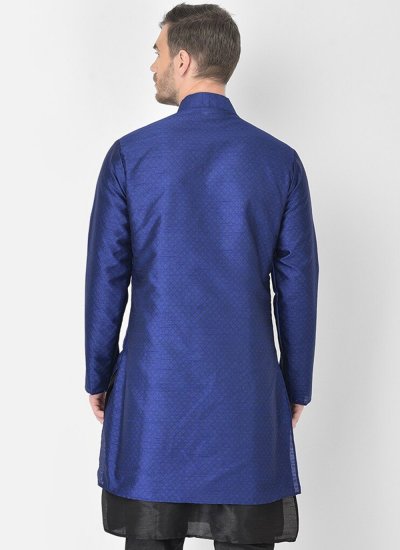 Dupion Silk Fancy Blue Jacket Style