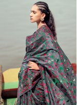 Elite Green Pashmina Trendy Saree