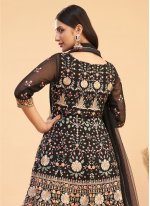 Enchanting Embroidered Black Pure Georgette Designer Salwar Suit