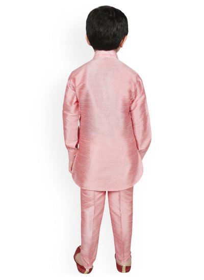 
                            Enchanting Plain Work Pink Kurta Pyjama