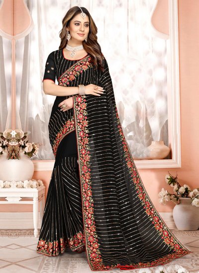 Energetic Georgette Engagement Contemporary Style Saree