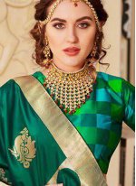 Enthralling Weaving Green Traditional Saree