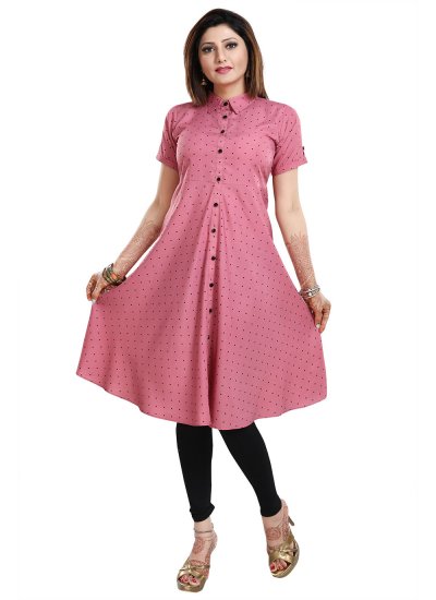 Enticing Buttons Festival Casual Kurti